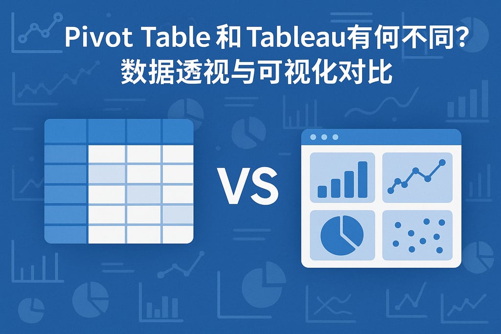 Pivot Table和Tableau有何不同？数据透视与可视化对比。